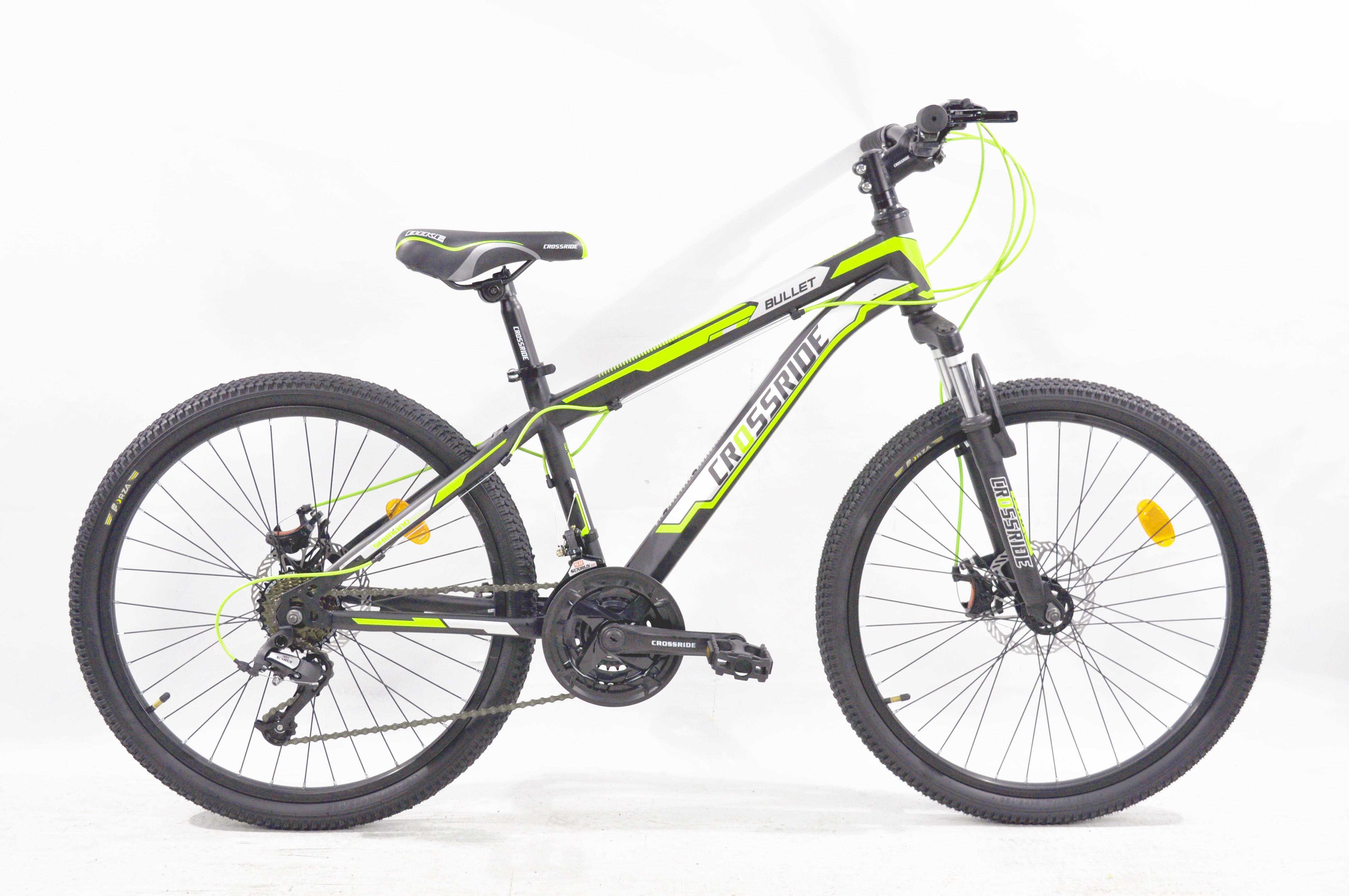 Велосипед CROSSRIDE MTB ST BULLET 24" Чорно-зелений (0262) - фото 1