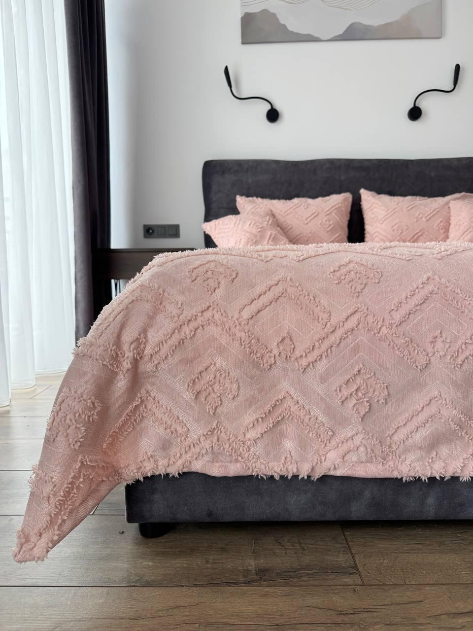 Покривало Бйорк 260x250 см Ніжно-рожевий (23743-12-260x250cm) - фото 1