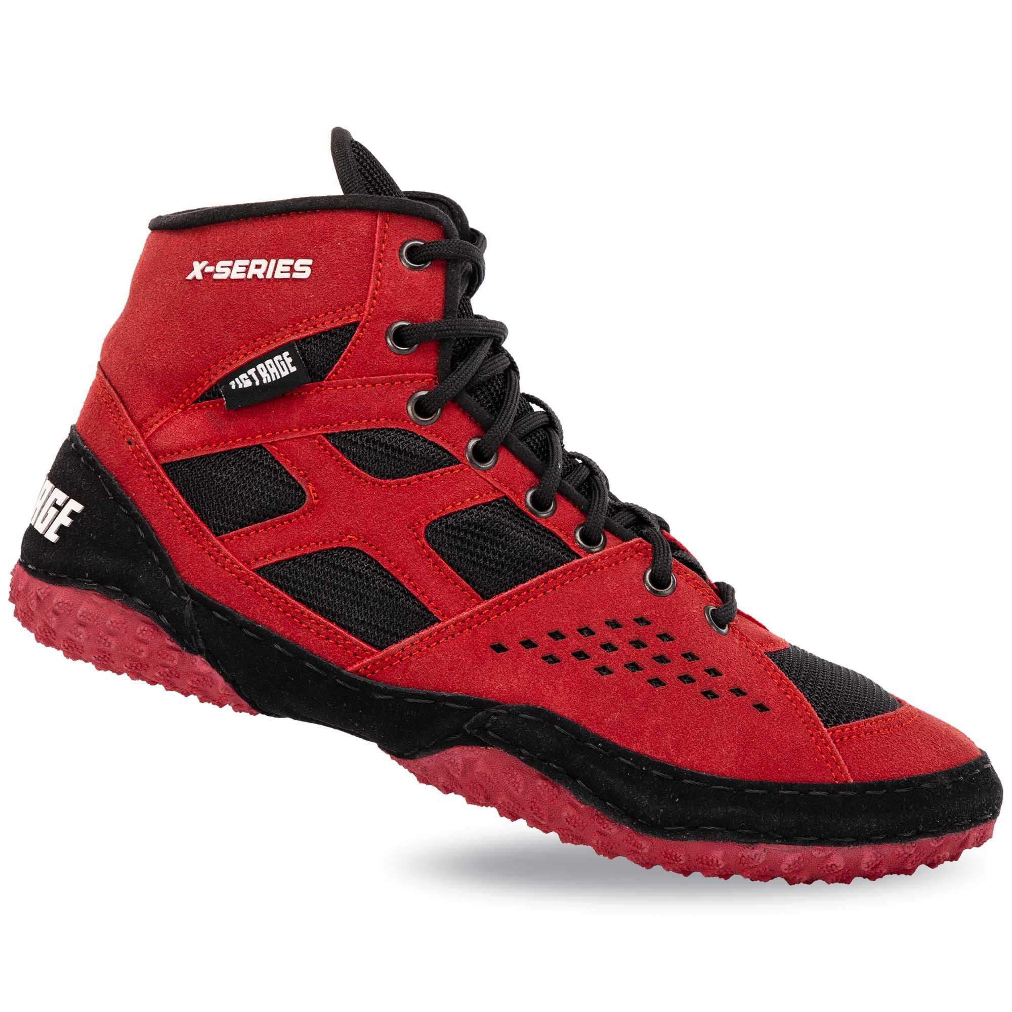 Борцовки FISTRAGE VL-4565 верх замша/низ нескользящая резина р. 33/20,5 см Бордовый/Черный (6936116104740) - фото 2