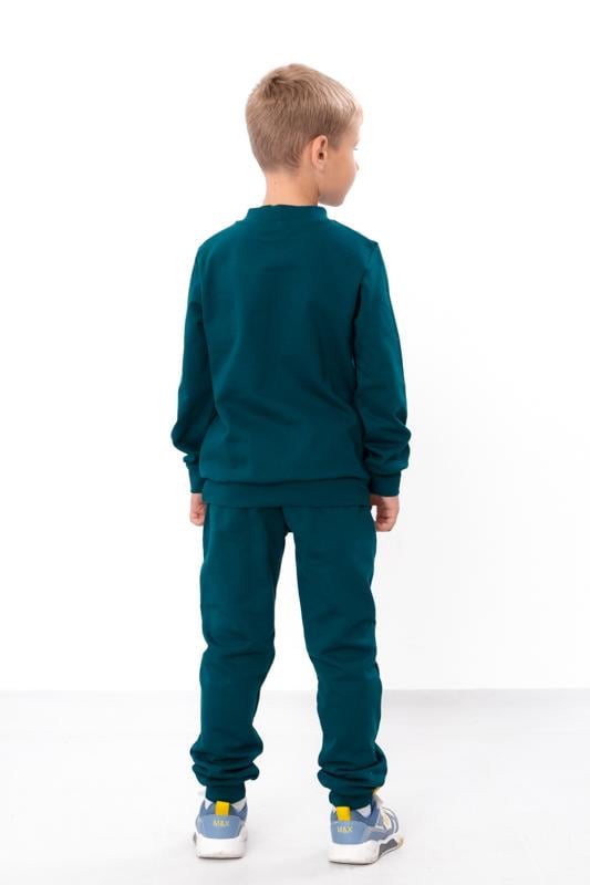 Костюм для хлопчика утеплений світшот та штани Носи Своє з малюнком 110 см Смарагдовий​ (6063-023-33-6) - фото 2