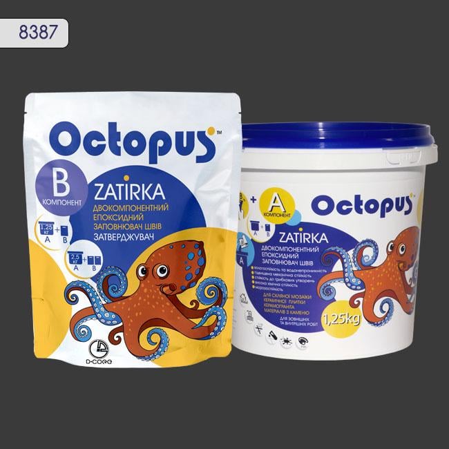 Затирка для плитки Octopus Zatirka 8387 эпоксидная 1,25 кг