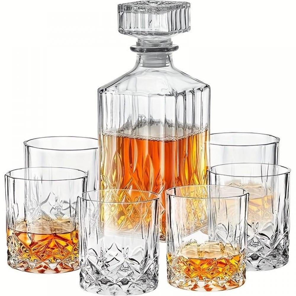 Набор для виски RCR Opera 73270020306 со стаканами 300 мл и графином 750 мл из хрустального стекла 7 предметов