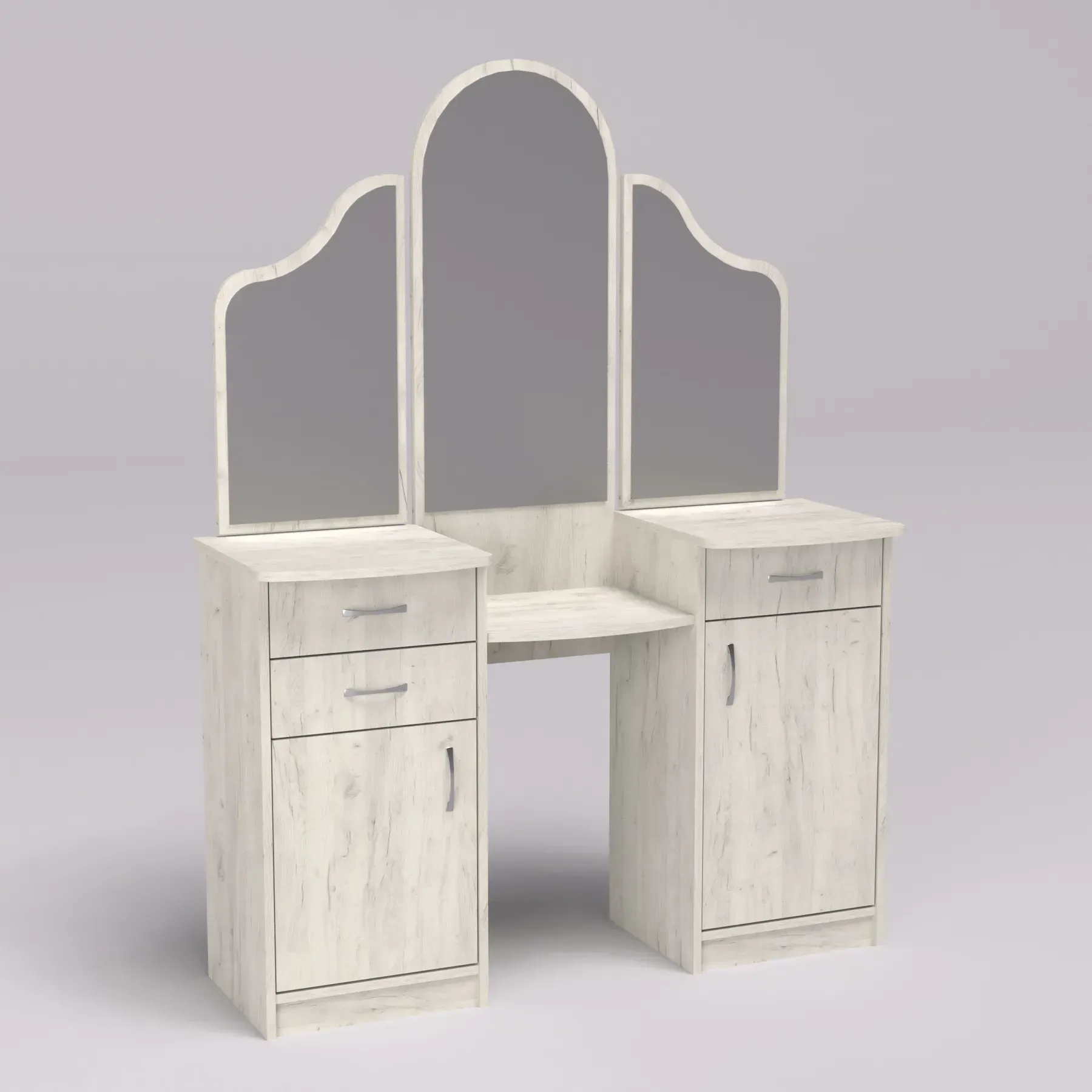 Стол туалетный Kontinent Diana 120х42х163 см Дуб Крафт Белый (53819220) - фото 2 Стол туалетный Kontinent Diana 120х42х163 см Дуб Крафт Белый (53819220) - фото 2