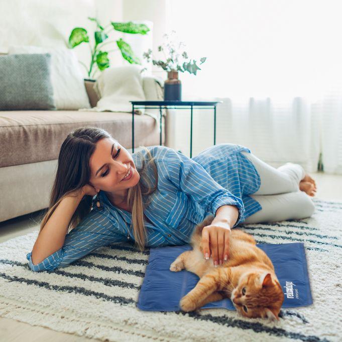 Килимок для собак і кішок Relaxdays гель ПВХ що самоохолоджується легко чиститься без електрики 90x50 см - фото 5