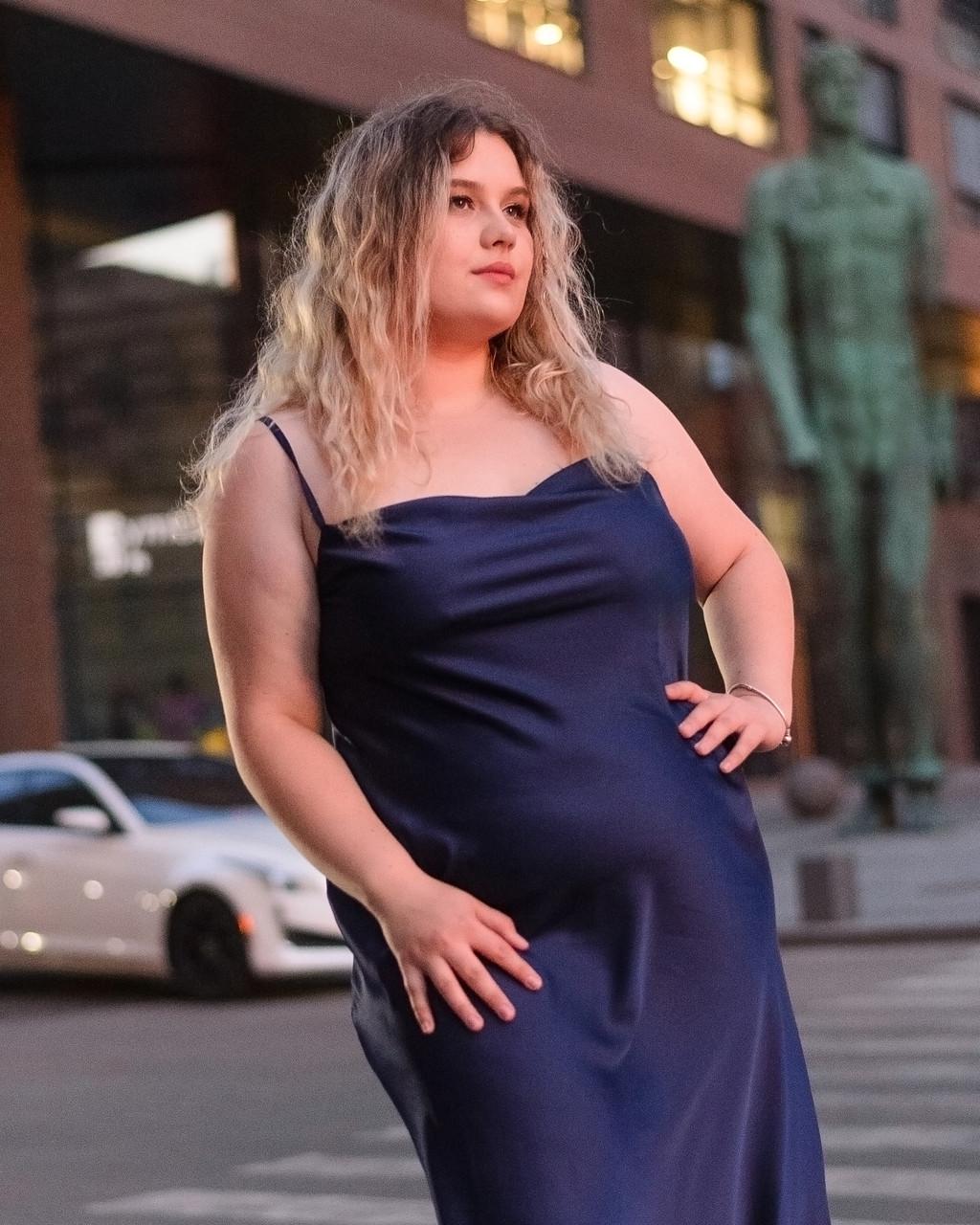 Платье комбинация женское длинное шелковое Темно-cиний (2092289651) - фото 3 Платье комбинация женское длинное шелковое Темно-cиний (2092289651) - фото 3