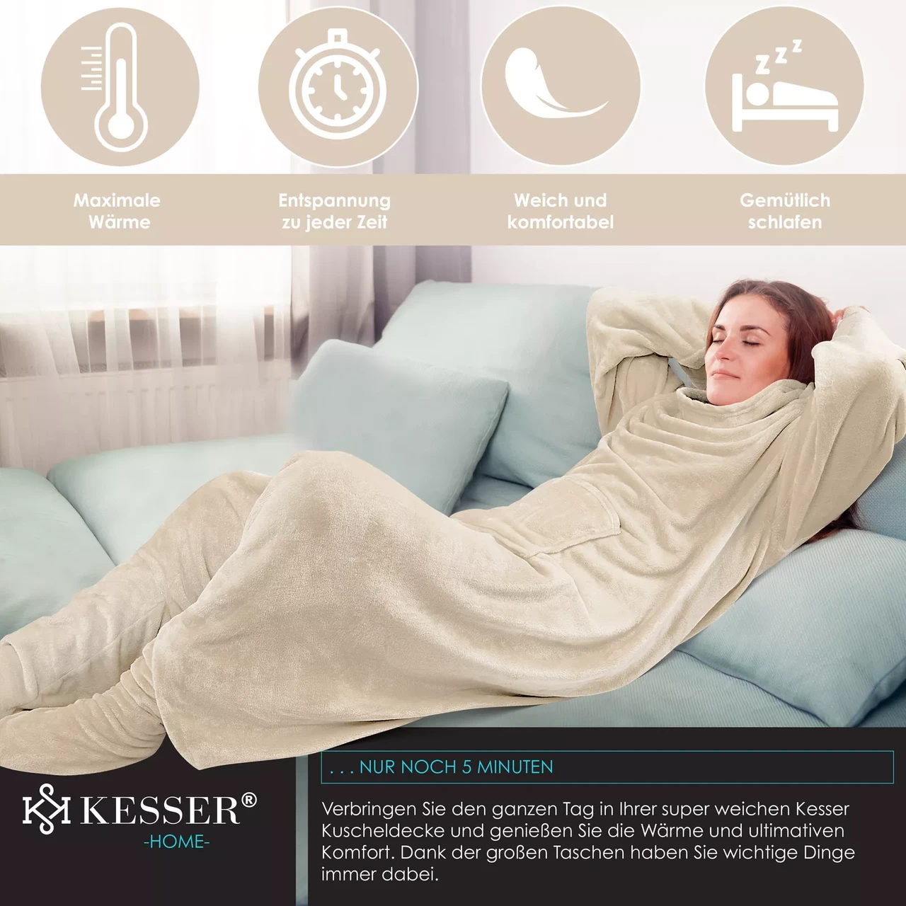 Ковдра-плед KESSER 200x140 см (225262457139be-200x140) - фото 5 Ковдра-плед KESSER 200x140 см (225262457139be-200x140) - фото 5