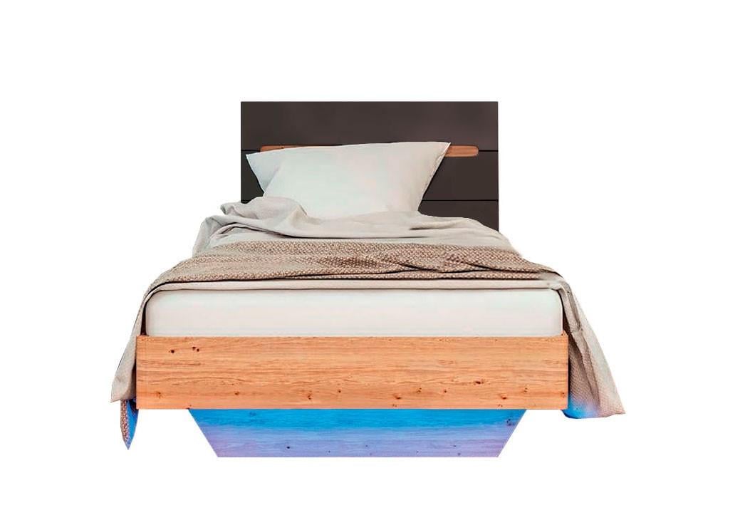 Кровать односпальная Мир мебели Бьянко Спальное место 90х200 Артизан/Графит (81800)