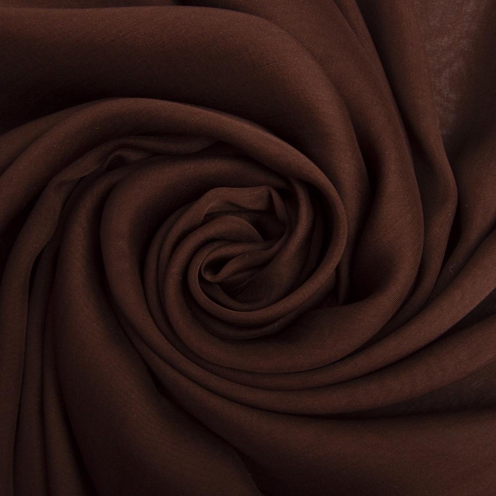 Ткань шифон натуральный шелк Коричневый (12191)