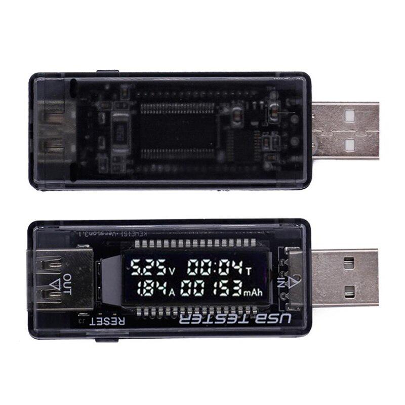 Амперметр USB Keweisi KWS-V20 72х13,5х23 мм Черный - фото 2