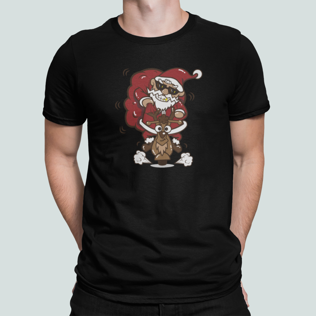 Футболка мужская новогодняя Stedman с принтом Санта мчит М Черный (НГ111-2) Футболка мужская новогодняя Stedman с принтом Санта мчит М Черный (НГ111-2)