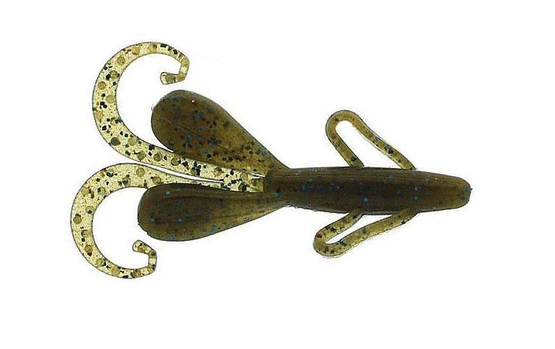 Силиконовый рак Reins Tiny Hog№005 для микроджига съедобный 2" 10 шт. Green Pumpkin/Blue (6405)