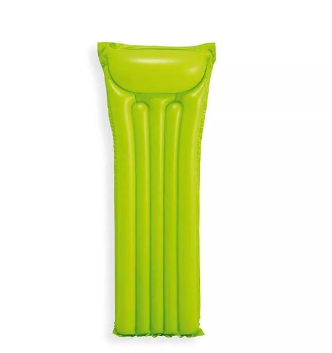 Матрас пляжный Intex Листочки 183х69 см Зеленый (3806)