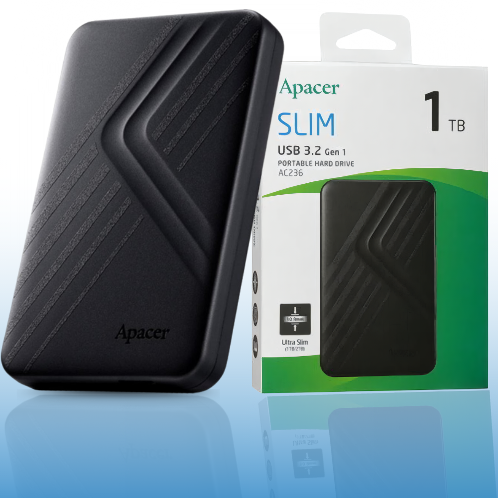 Жесткий диск внешний Apacer USB 3.1 портативный 1 тб Черный (AC236-1ТБ) - фото 8