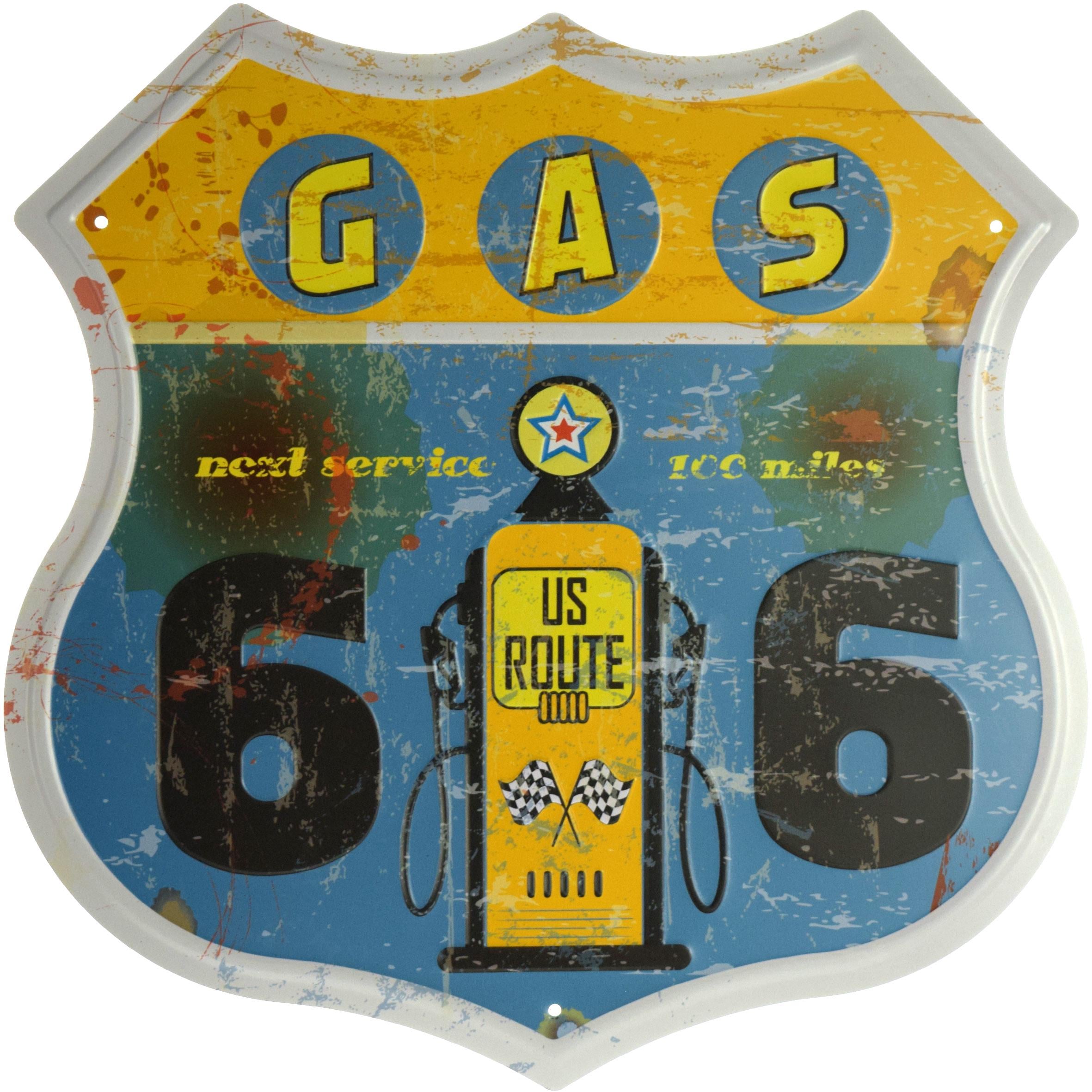 Табличка металева Gas Next Service 100 Miles 30x30 см