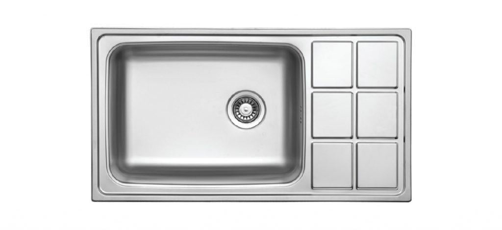Мойка кухонная Ukinox LTP 915.500 GT 8K полированная и доска разделочная