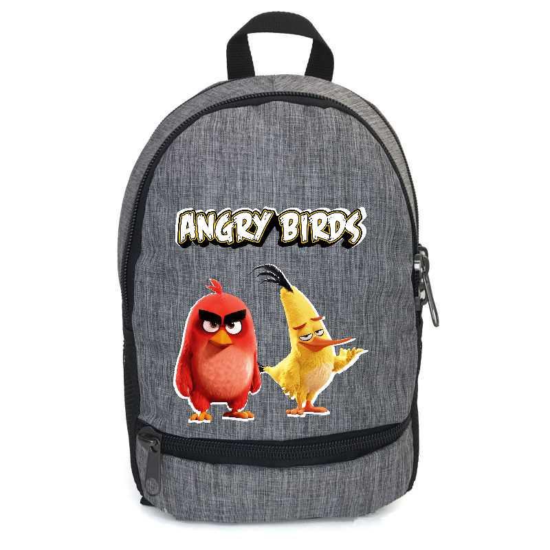 Школьный рюкзак подростковый Cappuccino Toys с принтом Angry Birds ANG-003-gry 12,5 л Серый (2133990356)