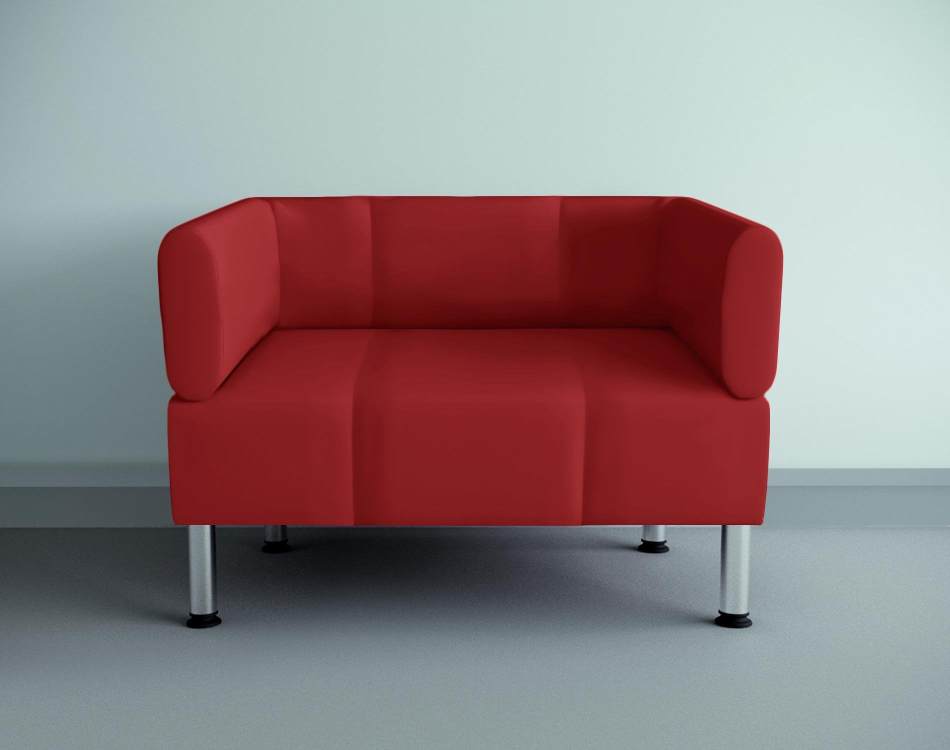 Кресло офисное ТОБІ ШО Бенно-1 с подлокотниками и прямой ногой кожзам 1000х720х750 мм Красный (2210) - фото 1 Кресло офисное ТОБІ ШО Бенно-1 с подлокотниками и прямой ногой кожзам 1000х720х750 мм Красный (2210) - фото 1