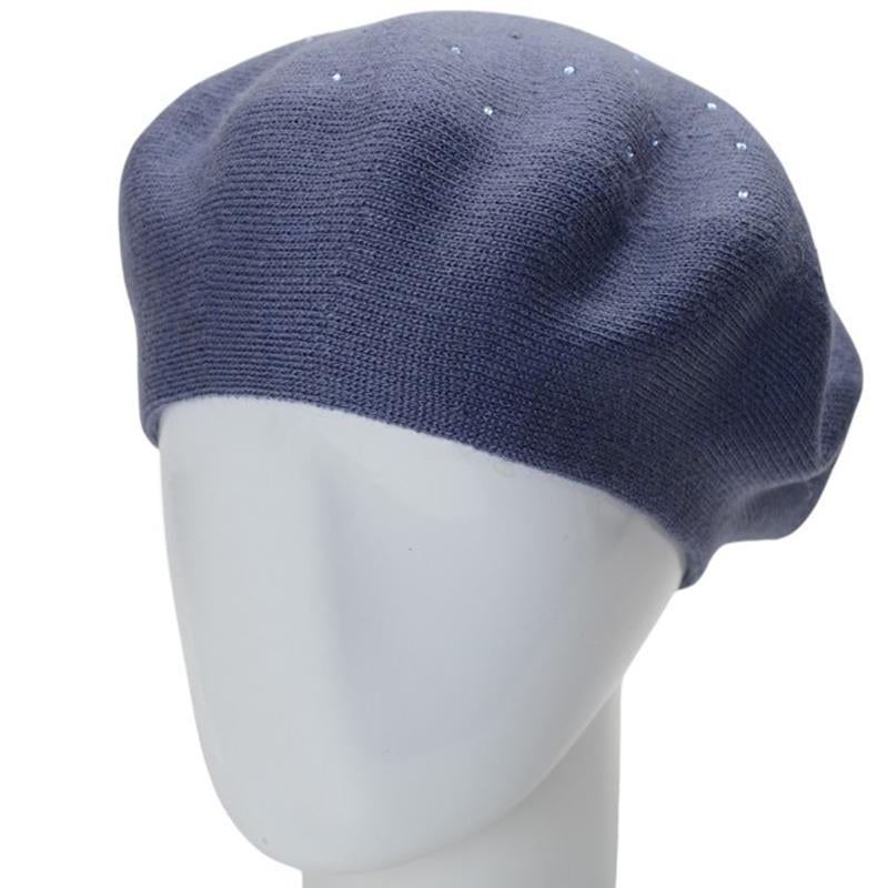 Берет женский двойной Lirus ФАЕР универсальный Джинсовый (285979)