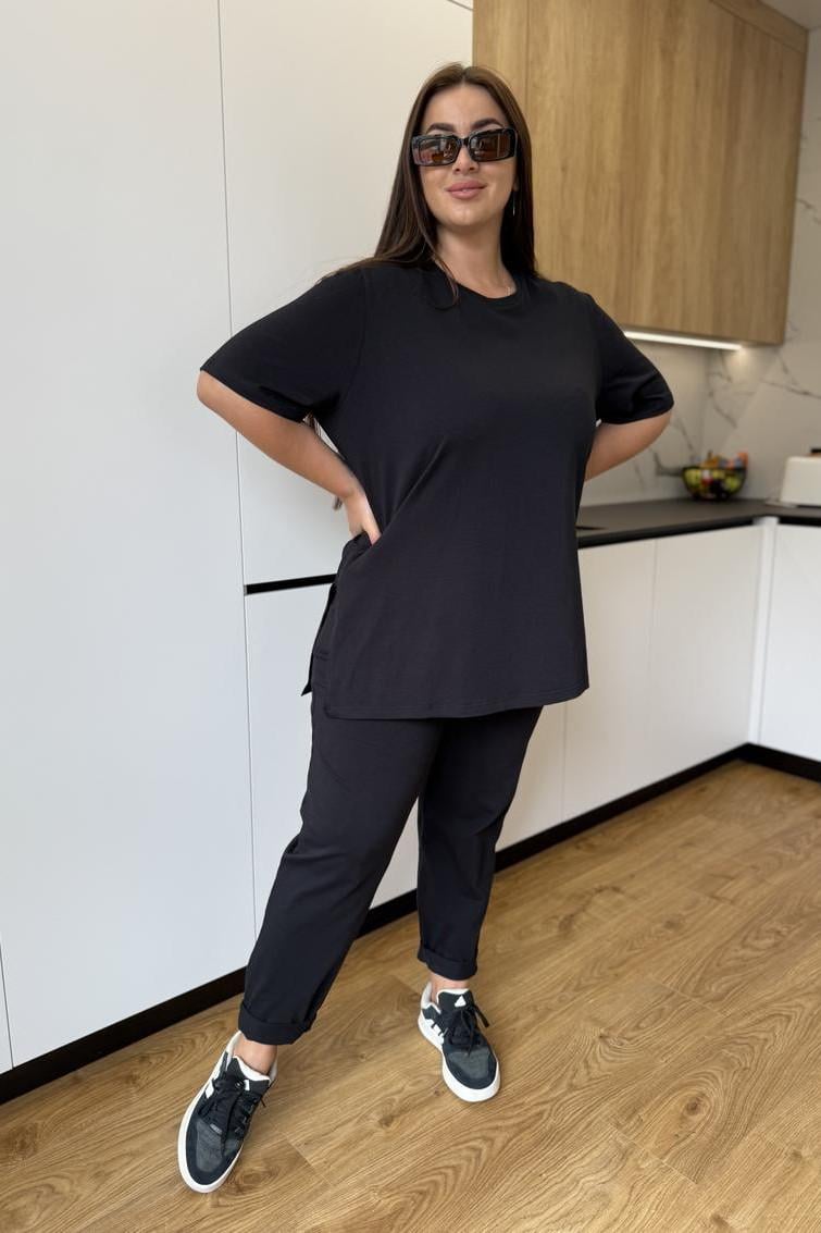 Костюм женский М193 летний XXL Черный (961-1-64)