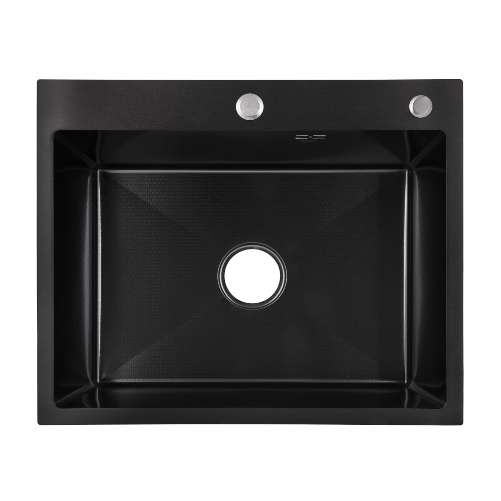 Мойка для кухни интегрированная Lidz Handmade H6050HB Decor Black PVD Honeycomb 2,5/0,5 мм (48371)