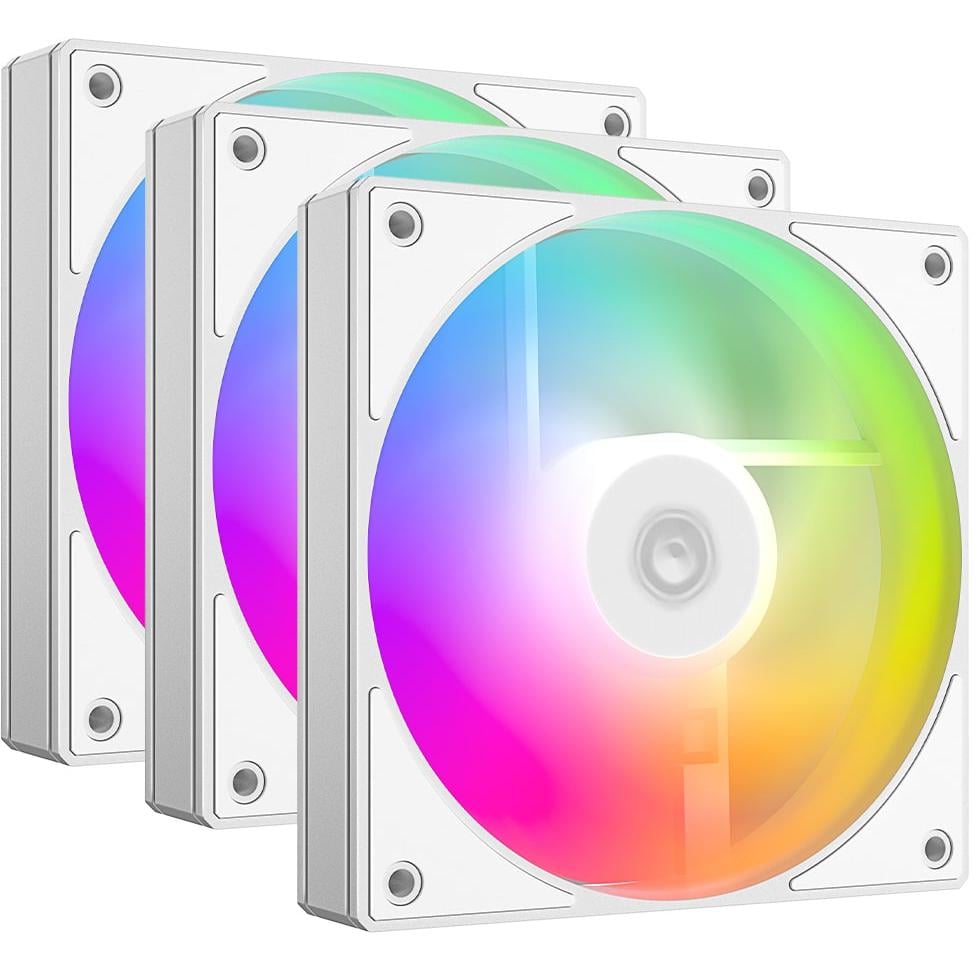 Корпусний вентилятор ID-Cooling AS-120-ARGB-W Trio 3 шт. 120 мм White (30492655)