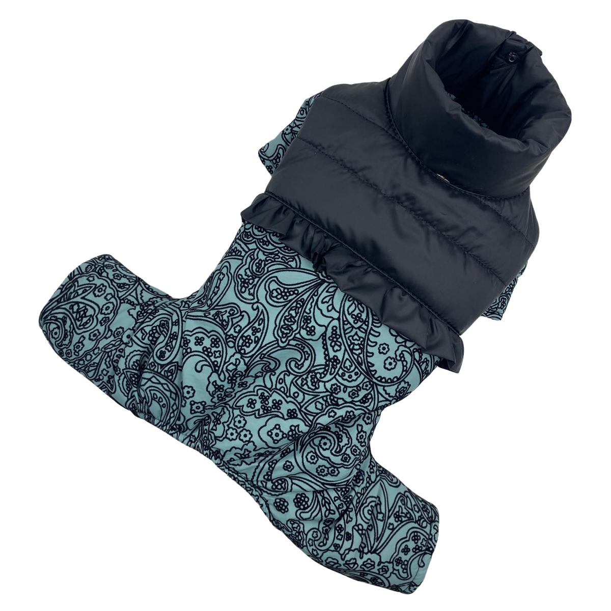 Комбінезон для собак зимовий дівчаток AD-27 рюша візерунки р. 5 М'ятний (70579434)