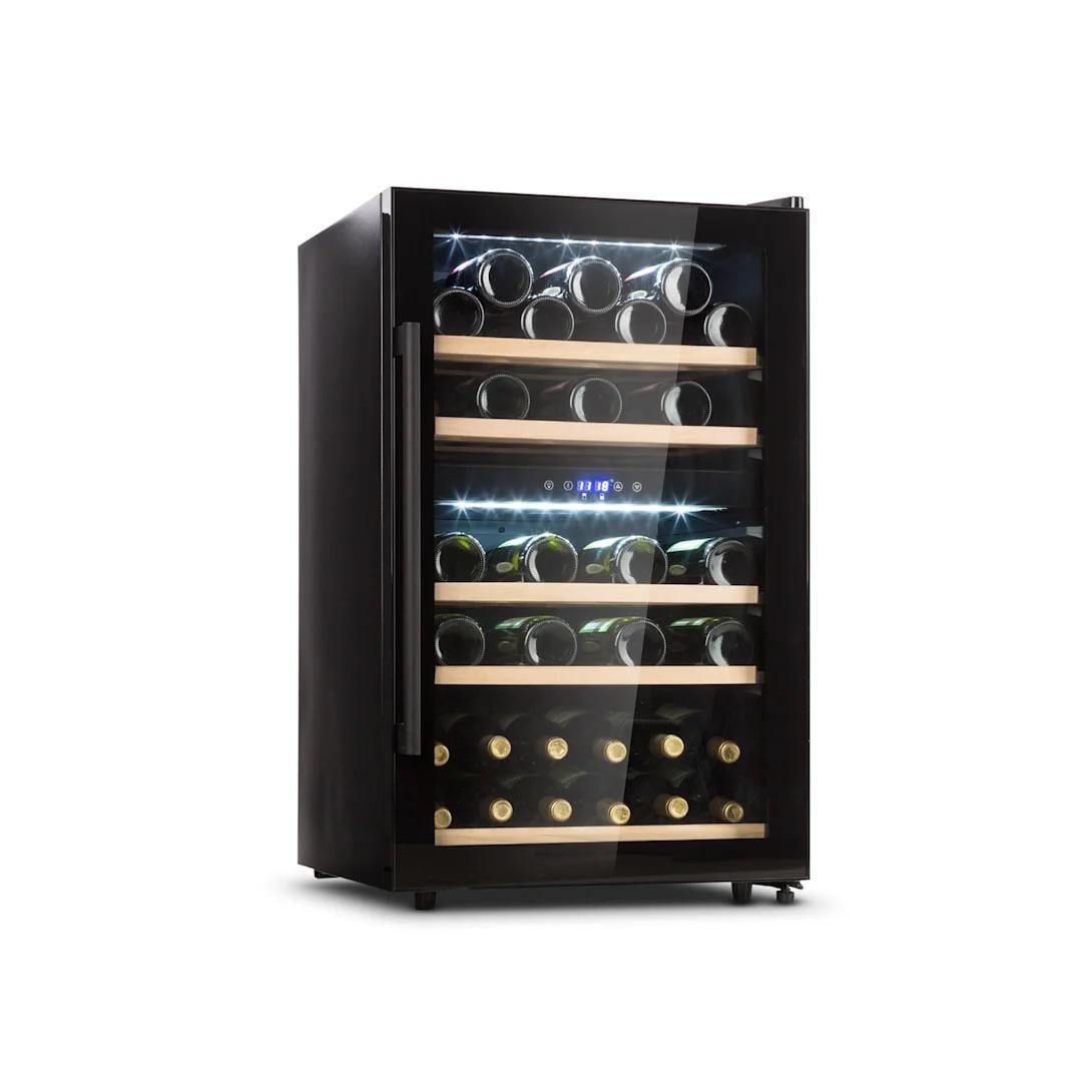 Винный шкаф KLARSTEIN Barossa 40 Duo LED стеклянные дверцы/сенсорный/двухзонный 128 л Черный (10032924)