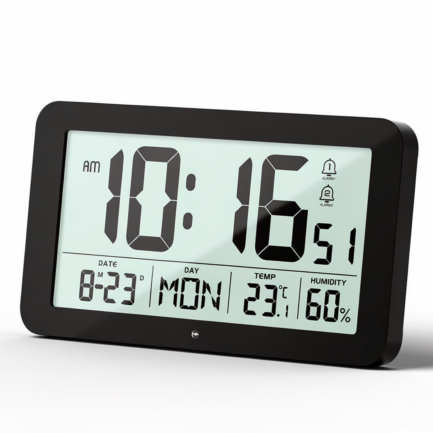 Часы настольные электронные LCD LOSSO LC Day с термометром и гигрометром Черный (565038833)