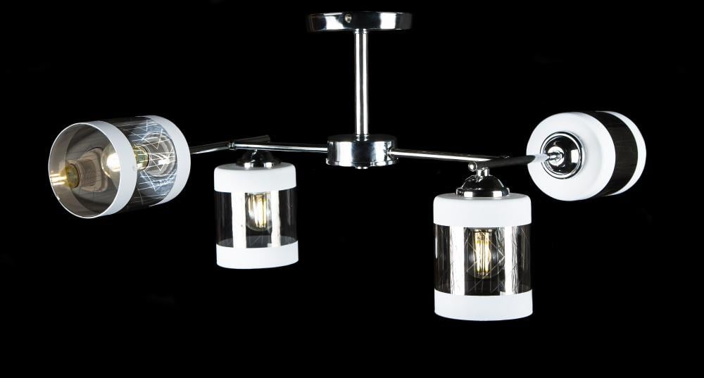 Люстра с плафонами Ray LGH60034/4 WT+SR (IR006330)