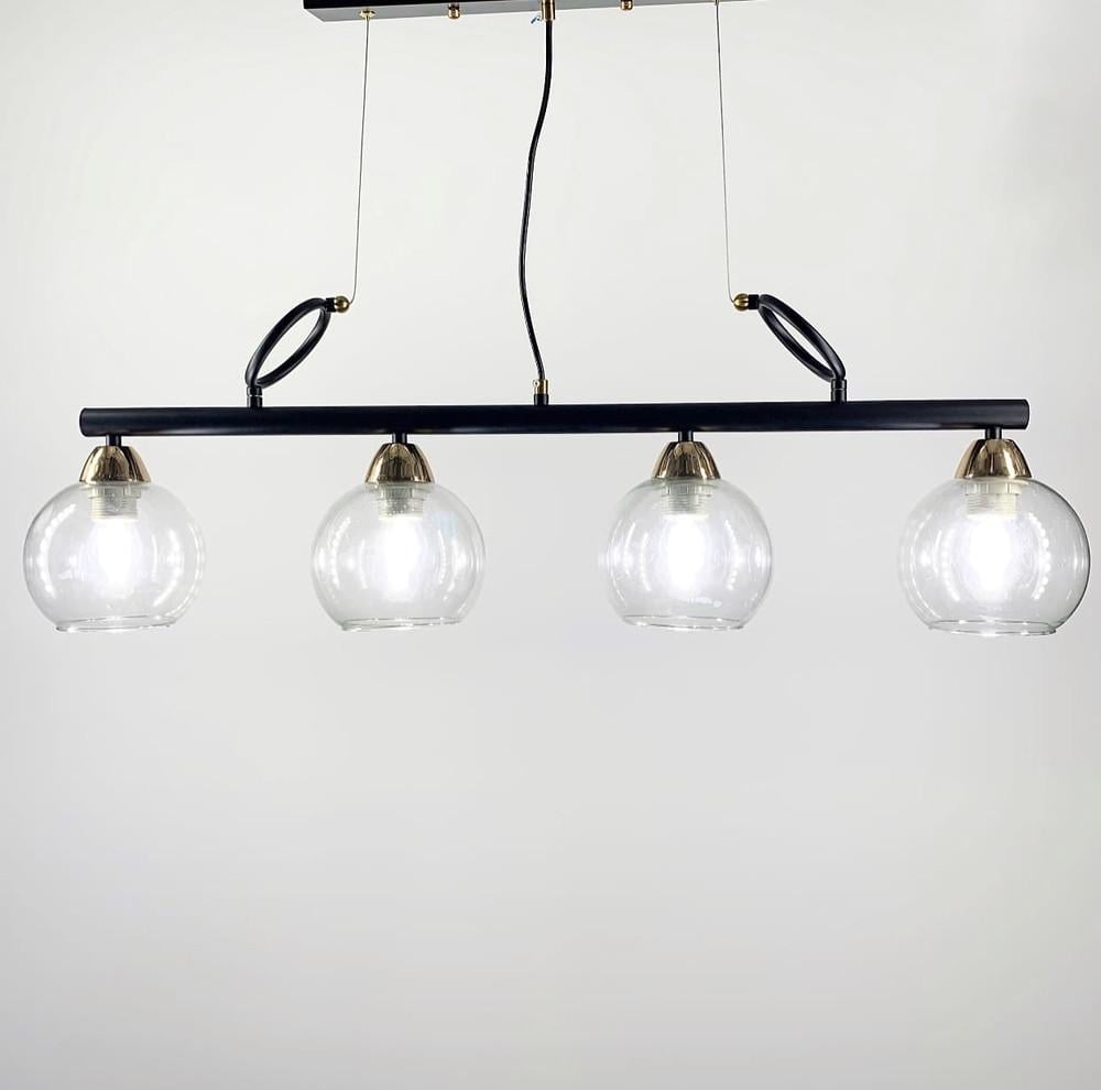 Светильник удлиненный на 4 графитовых плафона (YQ 307/4) - фото 2 Светильник удлиненный на 4 графитовых плафона (YQ 307/4) - фото 2