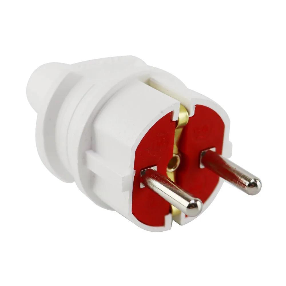 Вилка штепсельна Nilson з заземленням Білий (40130104)