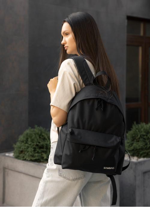 Міський рюкзак жіночий Sambag тканинний Чорний (10510331440)