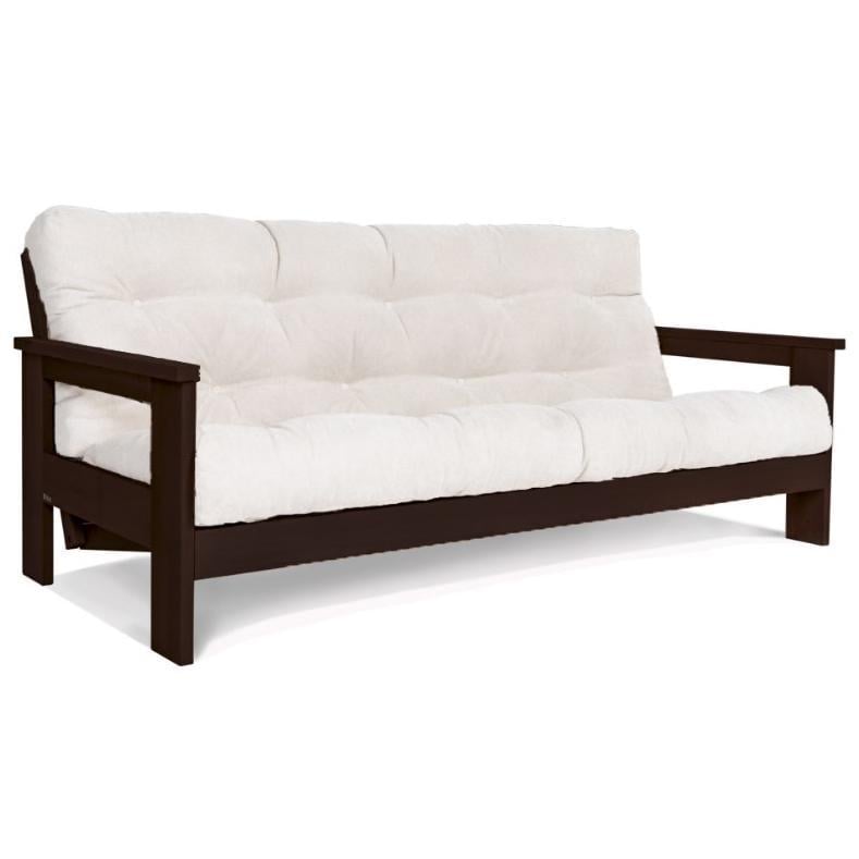Диван-футон раскладной Woodman Mexico из массива дерева Шоколадный/Кремовый