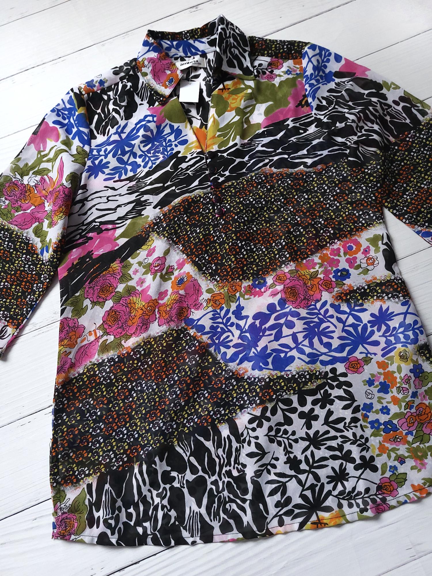 Блузка жіноча ambria selection 12215 XL Різнокольоровий (48) - фото 2