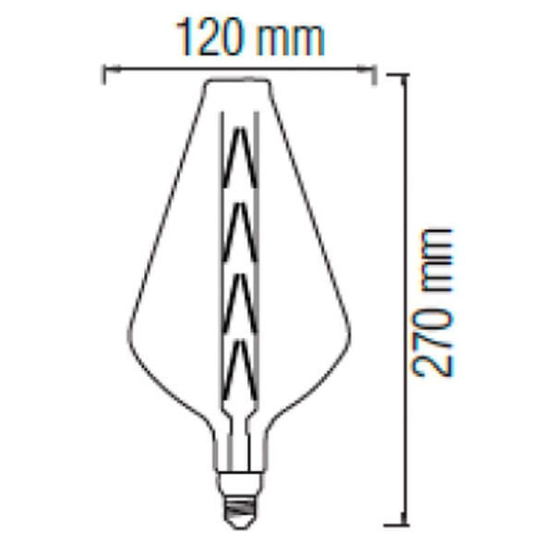 Лампа светодиодная Horoz Electric Filament Paradox 8W E27 2400К Титан - фото 3