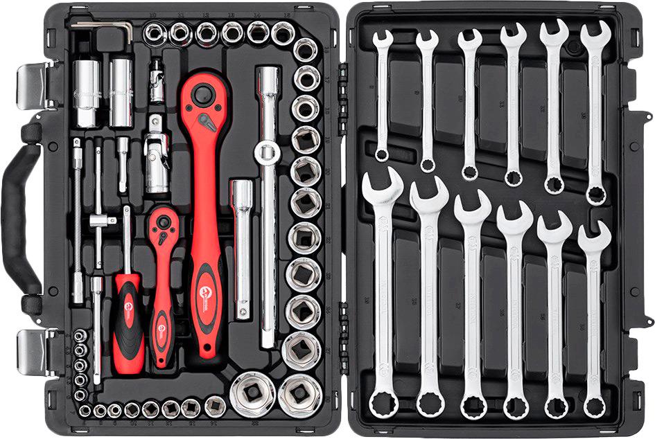 Набір торцевих головок із тріскачкою Intertool 61 шт. (ET-6061) - фото 2 Набір торцевих головок із тріскачкою Intertool 61 шт. (ET-6061) - фото 2