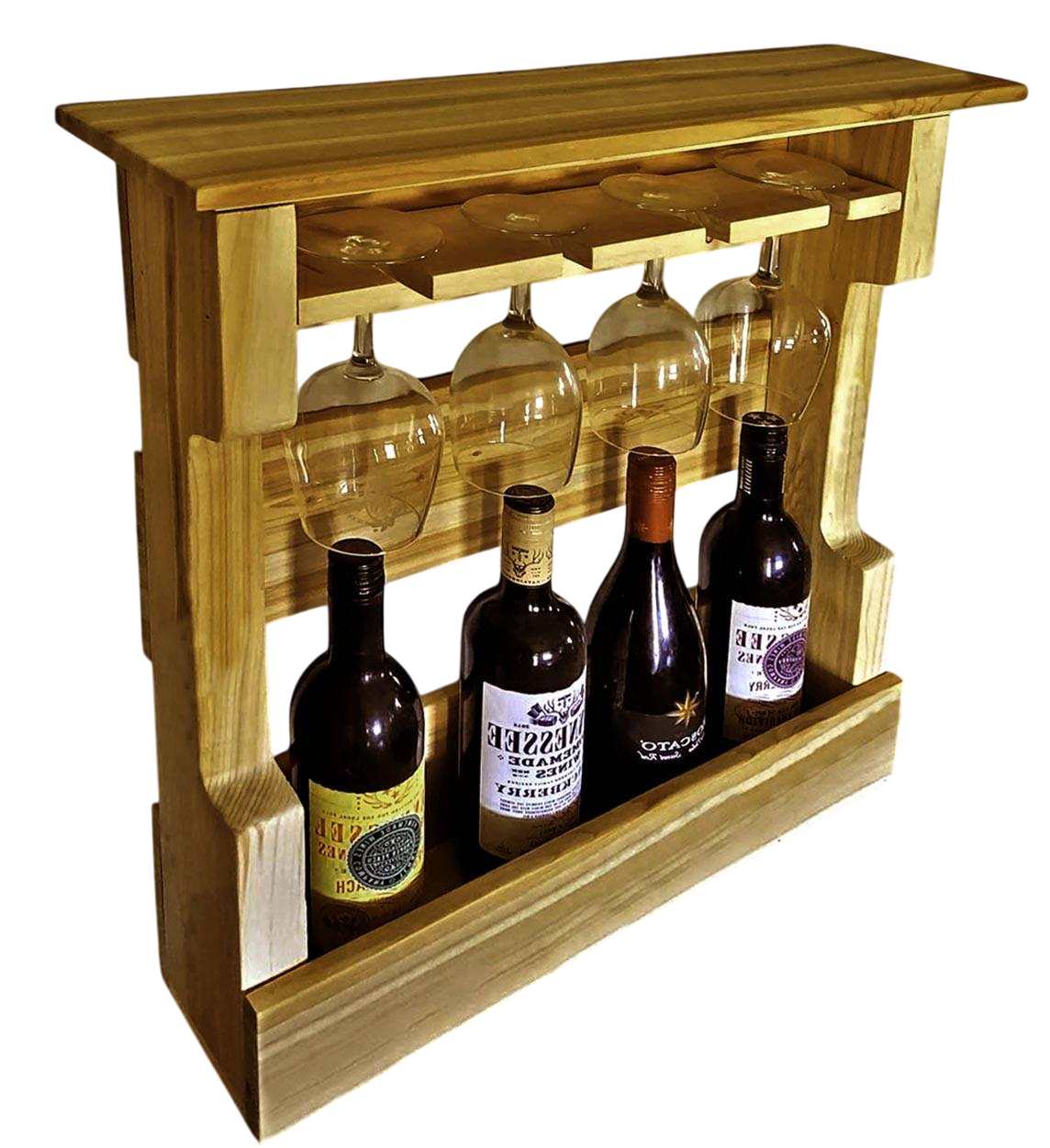 Полка для вина настенная из дерева Камико Сиена (ПНК-015405)