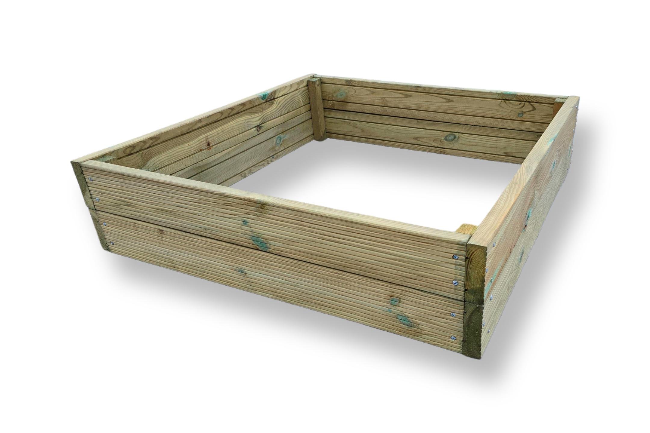 Клумба высокая теплая из дерева импрегнированного 240х1000х1000 мм.