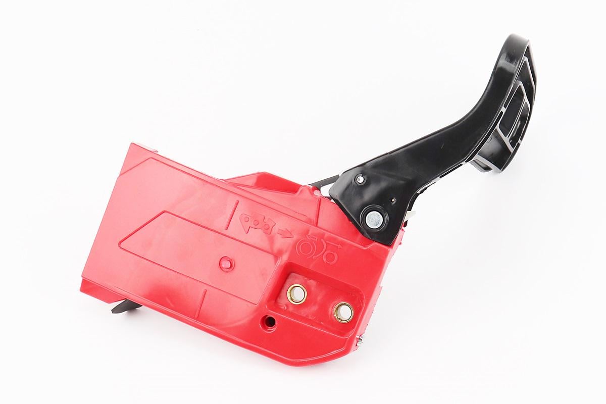 Ручка тормоза в сборе к бензопилам китайским 4500/5200 прямая (28849800) Ручка тормоза в сборе к бензопилам китайским 4500/5200 прямая (28849800)