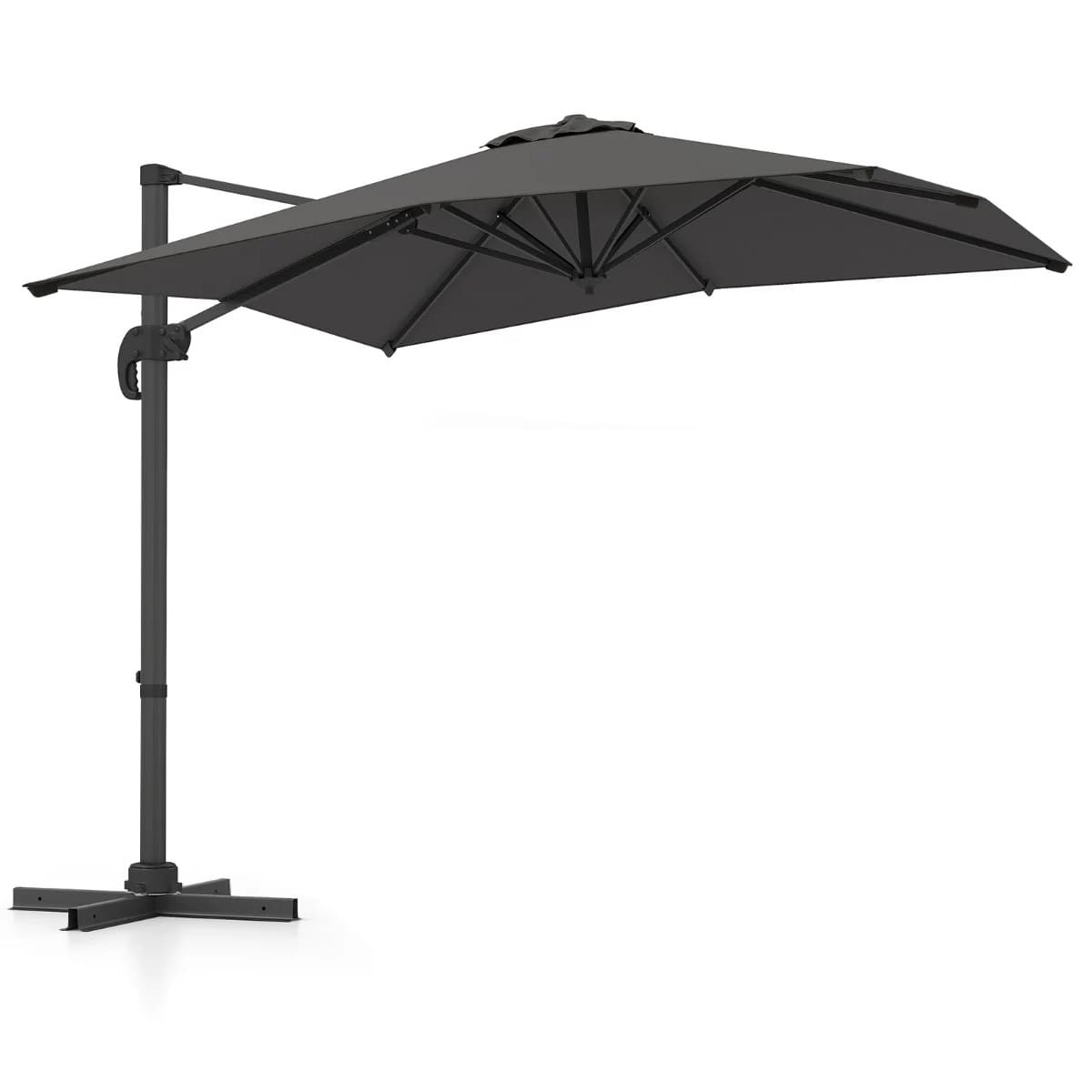 Зонтик садовый d 245x238 см Серый (COSTWAY-00252)