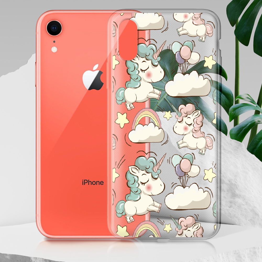 Чехол Boxface iPhone XR Unicorns Прозрачный силикон (35417-cc2-35417) - фото 2