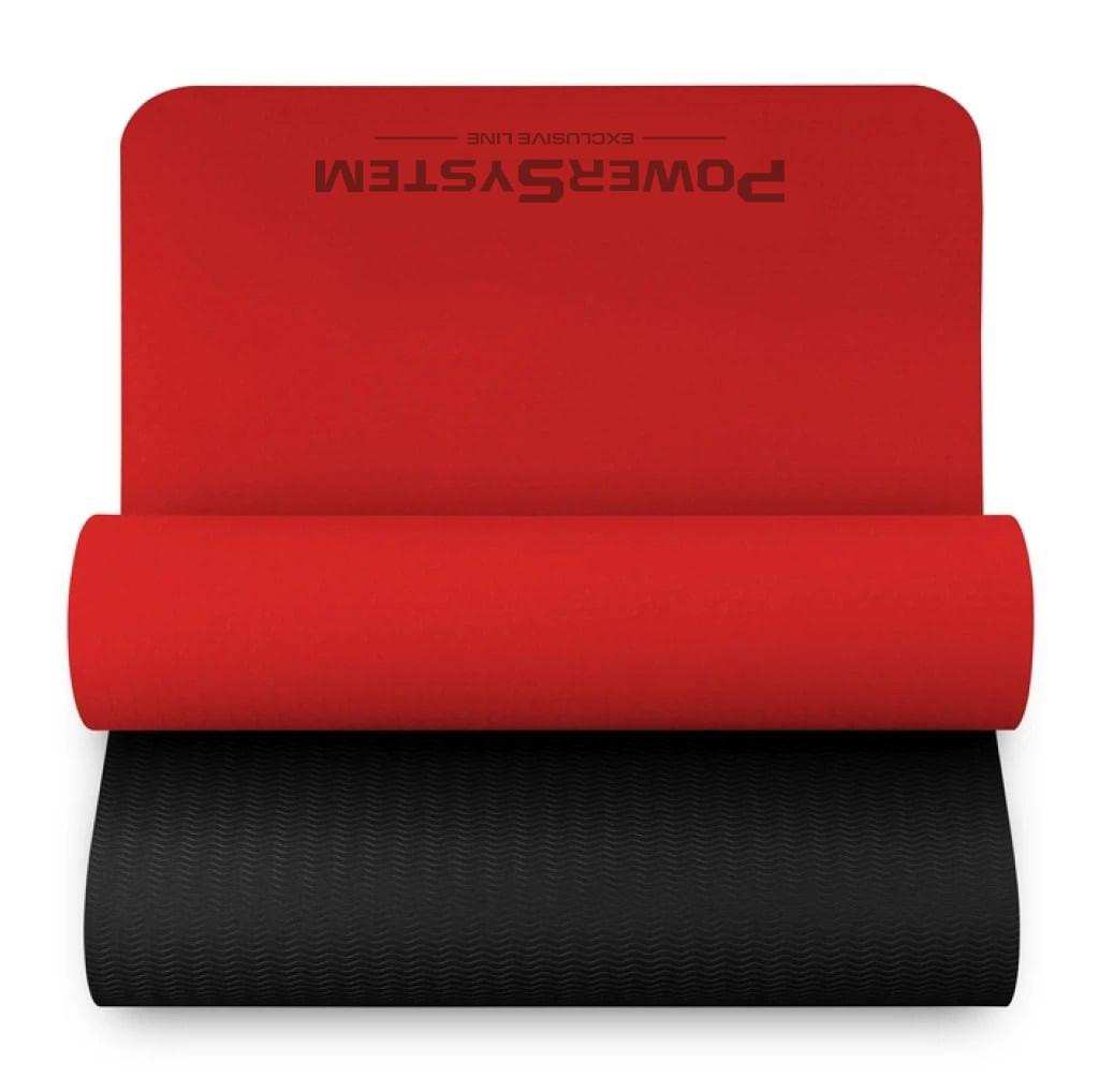 Коврик для йоги и фитнеса Power System PS-4060 TPE Yoga Mat Premium Red 183х61х0,6 см (15272639) - фото 1