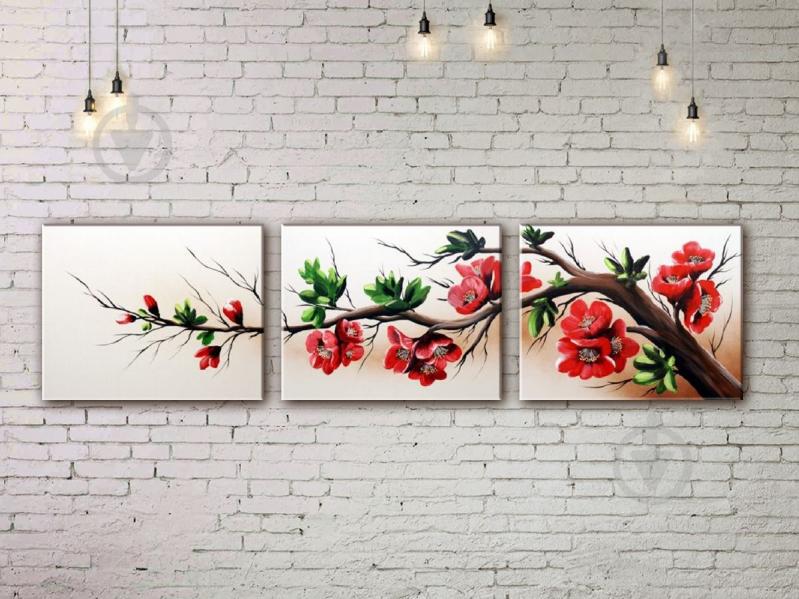 Модульная картина акрилом Сакура ArtStar MHM17_3_079 размер 40 х 150 см