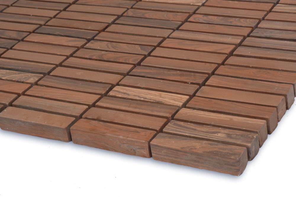 Керамогранитная мозаика Kotto Ceramica MI7 10500516C 300x300x10 мм/прямоугольник 10x50 мм Noce