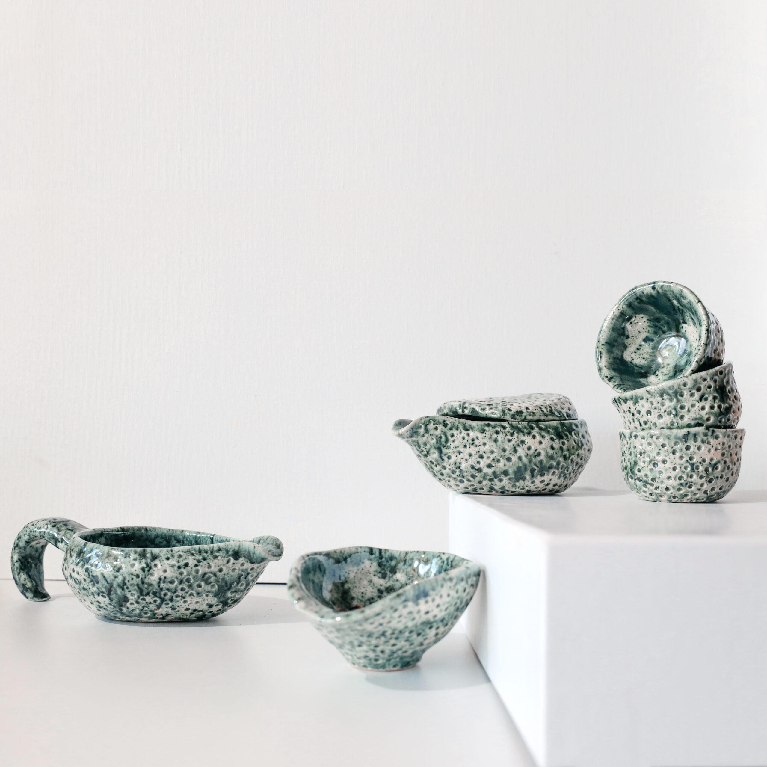 Набор для чайной церемонии Речной камень полный ручной работы (TS-19)