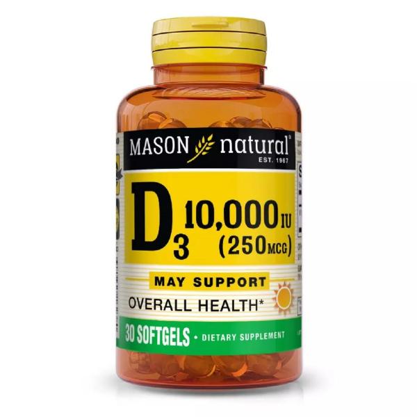 Витамин D Mason Natural Vitamin D3 10000 международных единиц 30 капс. (000021173) Витамин D Mason Natural Vitamin D3 10000 международных единиц 30 капс. (000021173)