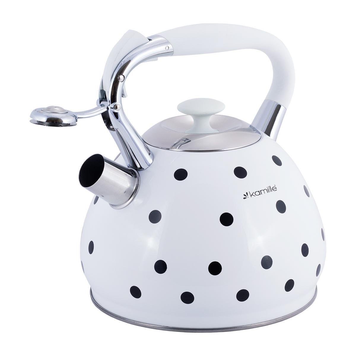 Чайник Kamille з свистком 3 л Білий (13126126) - фото 2