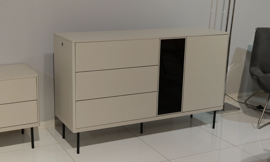 Комод 1д3шив Epiro EP-03 с подсветкой 1340x410x830 мм Кашемир (2147483712) - фото 6