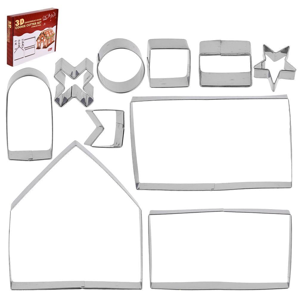 Формочки фігурні для печива Пряниковий будиночок 3D 10 шт. 18х25 см (R91866)