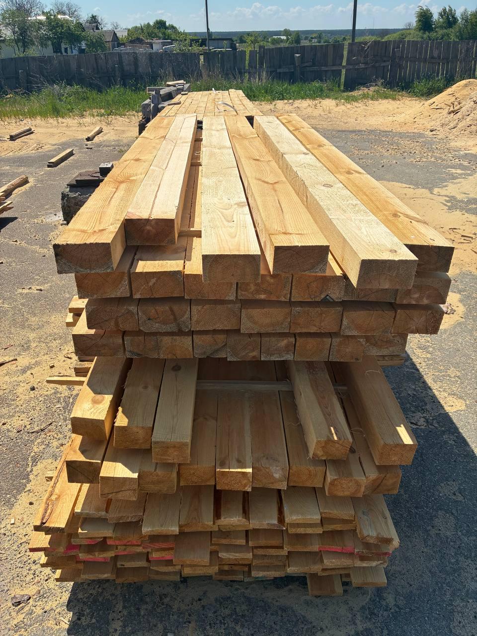 Брус сосновий обрізний сорт 1 50х200х4000 мм (26456976) - фото 2